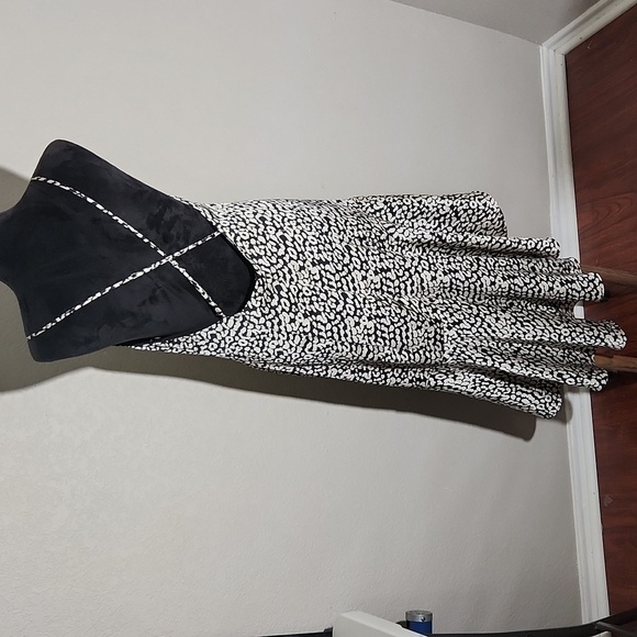 Forever 21 Dress Womens Size L Cheetah Print Sundress Cocktail Black Silver - Picture 8 of 13